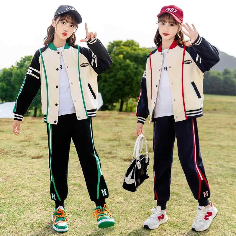 セットアップ 女の子 キッズ ガールズ 秋冬 ニット スポーツウェア 綿 ポリエステル 上下セット ジュニア ツーピース かわいい おしゃれ カジュアル