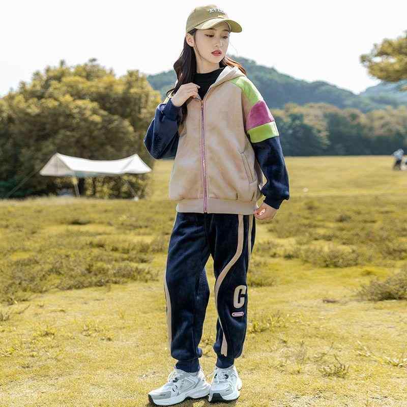 汗水 キッズ 御姉さん 上下仕掛ける セットアップ 裏起毛 朦々たる 保温 生あたたかい 秋冬 運動競技お召しもの 心地よい 動き分かりやすい 普段使い走り 他所他所しい日も楽になること 赤ちゃん服