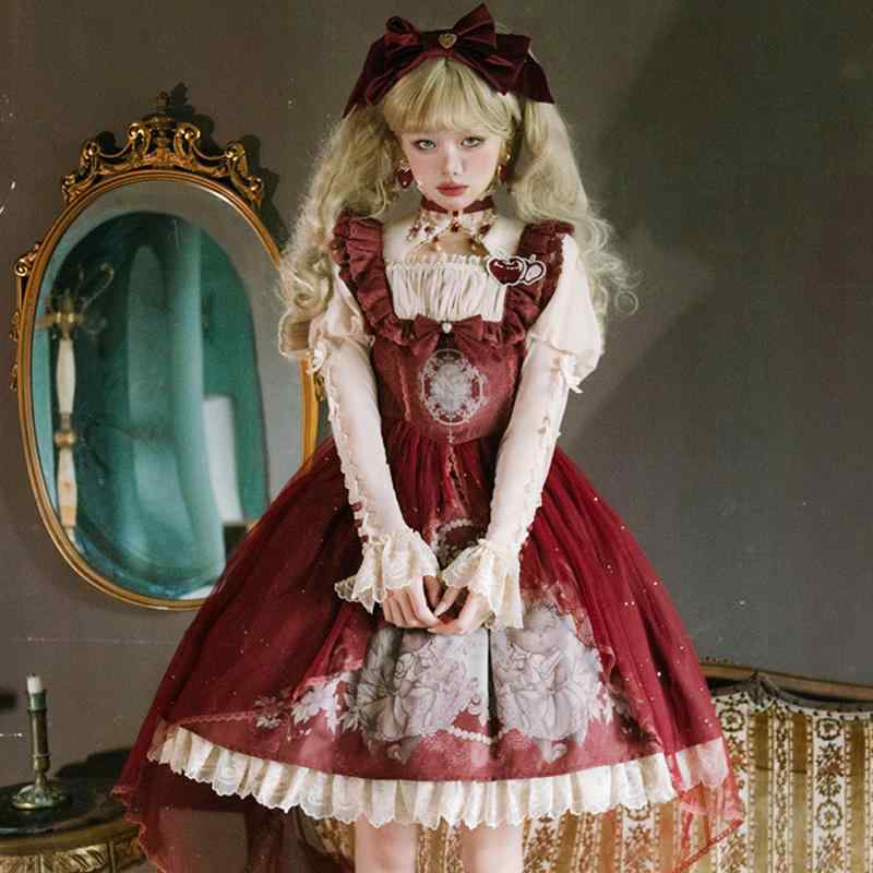 ロリータ ファッション コスプレ 衣装 コスチューム ミステリー パラダイス レディース インナー 長袖 ドレス デイリー 軽量 涼しい 涼しい ロー 秋冬 ドレス 15,979円