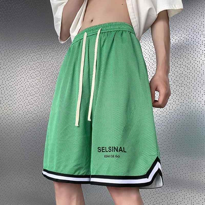 ハーフパンツ メンズ メッシュ 接触冷感 バスケットボール スポーツ 薄手 通気性 伸縮性 アメリカン カジュアル ゆったりサイズ 春夏