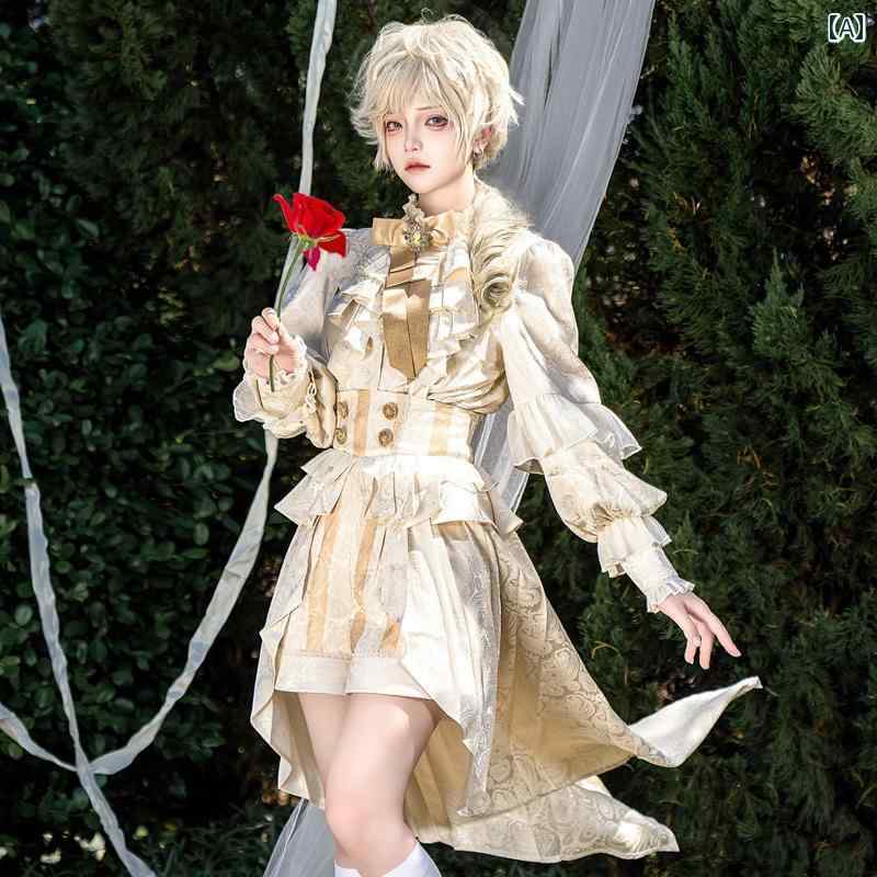 ロリータ ファッション コスプレ 衣装 コスチューム 男が コスプレ 宮殿 風 男の子に 扮 普段使い