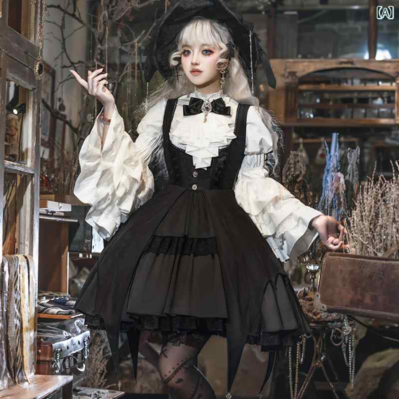ロリータ 流行り物 コスプレ お召しもの お召しもの 有り明け方 魔法つかい ジ 捩り プルオーバー 衣装 ゴシック 貴族階級 アゲハチョウ うす暗い 愛くるしげ