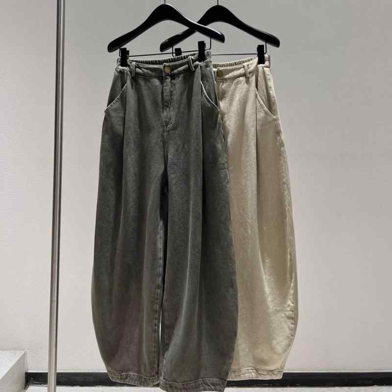 デニムパンツ メンズ 大きいサイズのジーンズ ゆったり ストレート ワイド ウォッシュ加工 ダメージ加工 古着のような加工 年代物の風合いの 懐かしい雰囲気の 秋冬 股上普通 保温 伸縮性のある 普段使い