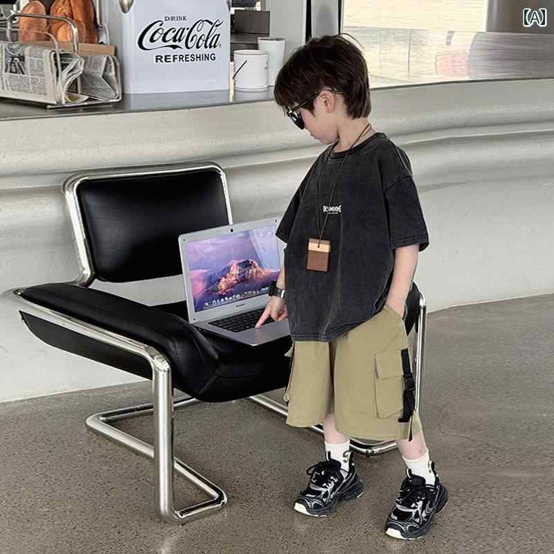 セットアップ 男の子 おしゃれ カジュアル 夏 ボーイズ Tシャツ ショートパンツ 2点 セット ボーイズ カジュアル