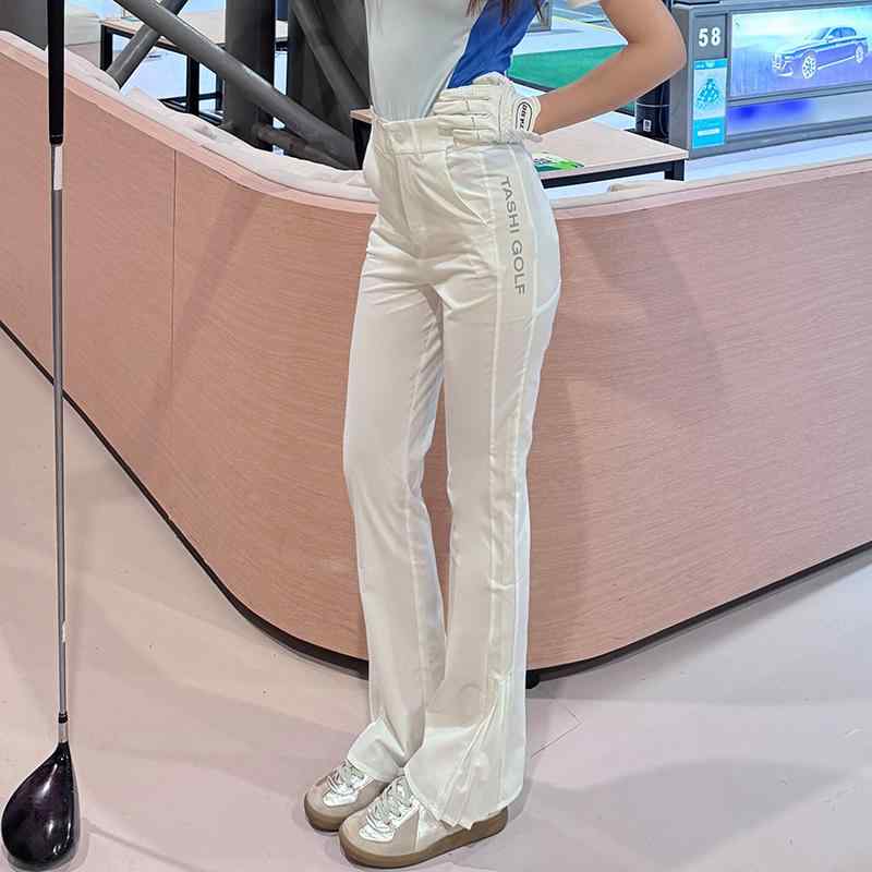 ゴルフウェア レディース 上品 スポーツ ストレッチ スリムフィット ロングパンツ 半袖トップス UVカット 吸汗速乾 セットアップ 春夏 練習着|おうち健康生活