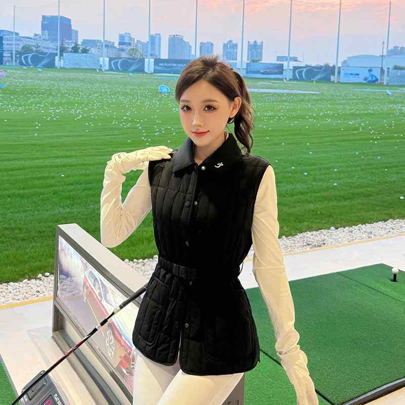 ゴルフウェア レディース ダウンベスト 春夏 ハイウエスト スリムフィット ストレッチ ロング裏起毛ボトムス|おうち健康生活