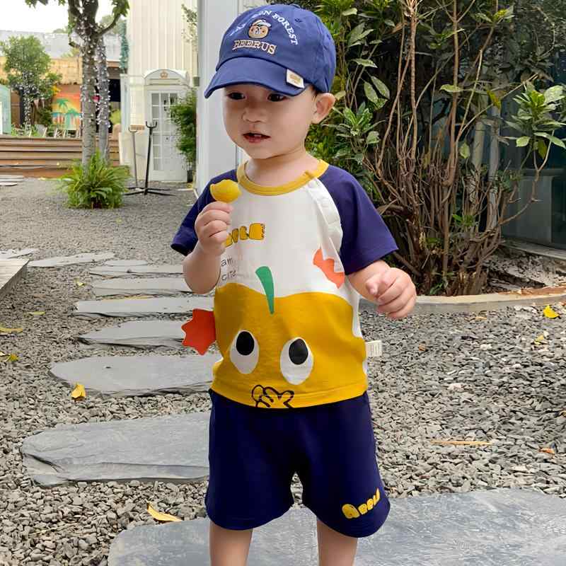 半袖Tシャツ ショートパンツ セット 男の子 赤ちゃん 子供 綿100% 素材 薄手 春夏 通気性 吸湿速乾 おしゃれ お出かけ着 普段使い