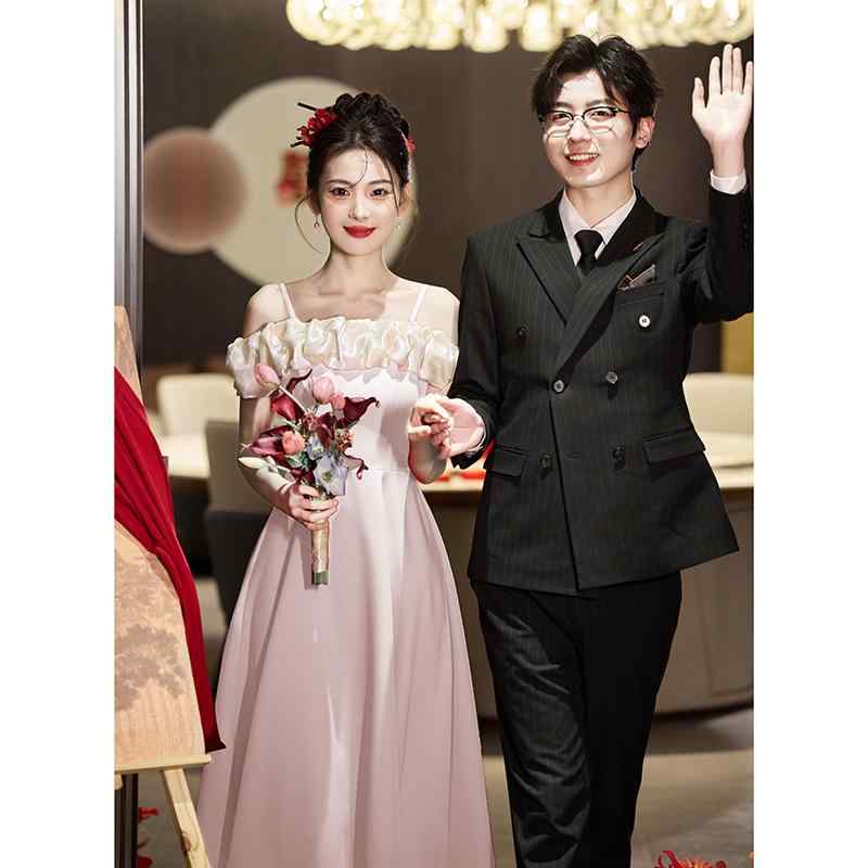 ドレス レディース オフショルダー ピンク 結婚式 披露宴 二次会 お呼ばれ パーティー フォーマル ワンピース Aライン ノースリーブ ミディ丈 ミドルウエスト 無地 ポリエステル 伸縮性 春夏