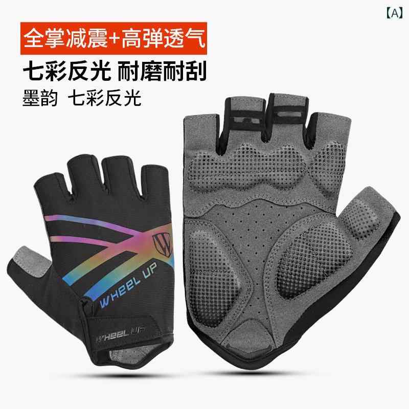 トレーニング グローブ 筋トレ スポーツ 滑りにくい 手袋 保護 フィットネス メンズ レディース サイクリング 自転車 ハーフフィンガー 衝撃吸収 春夏 黒 グレー 青