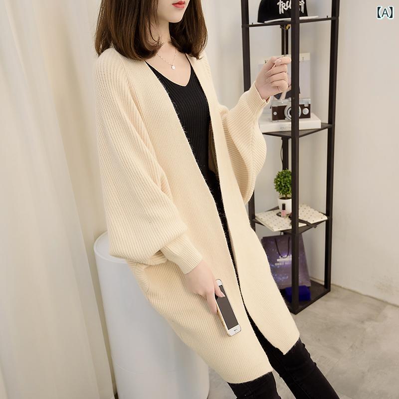 カーディガン レディース 羽織 丈 韓国 ニット シンプル 秋冬 ファッション ベージュ グレー ブラック|おうち健康生活