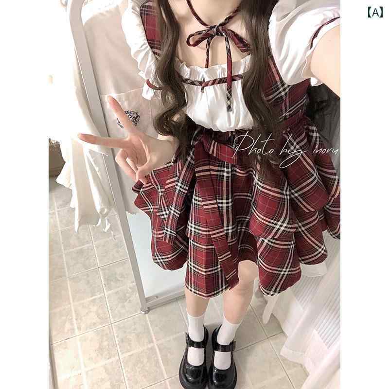コスプレ 御召しもの ロリータ レディース 御召しもの 寄りあい 第八芸術映画化 パフ捩り スコットランド 赤 照合のしるし ふわふわ 西洋菓子 スコート 甘くて 可愛くて 遊び心が