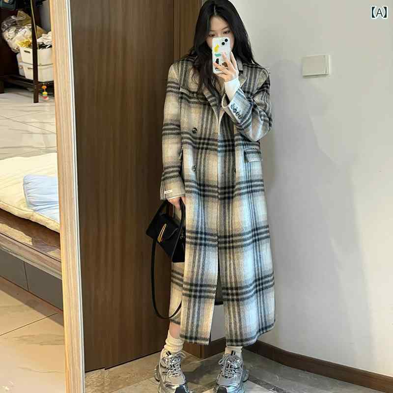 コート ジャケット レディース アウター おしゃれ チェック ロング 丈 秋冬 ゆったり 大きめサイズ 韓国 グレー