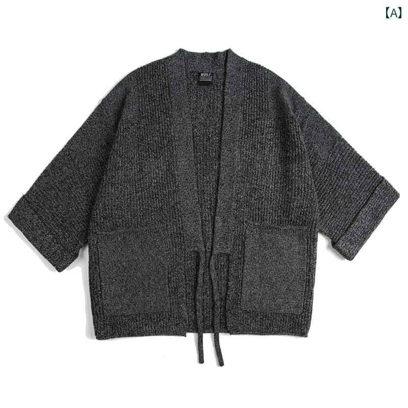 メンズ レディース ジレー 上衣 トップス 今めかしい レトロ エスニック 衣裳 厚地の外套 羊毛 編み物 プルオーバー 薄墨色