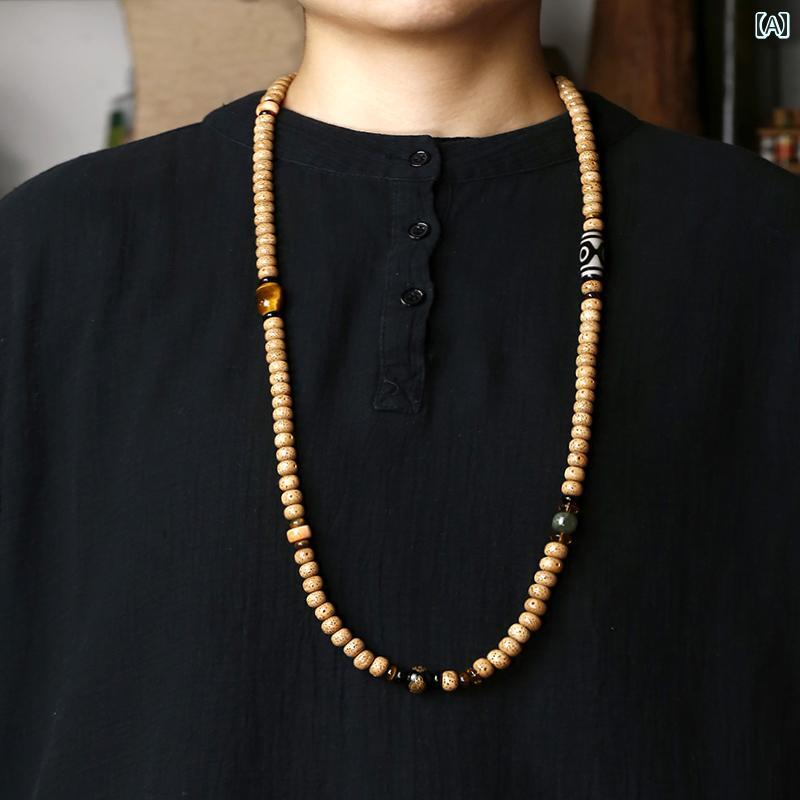 数珠 ネックレス メンズ レディース アクセサリー 菩薩 仏教 ビーズ プレート ブレスレット|おうち健康生活