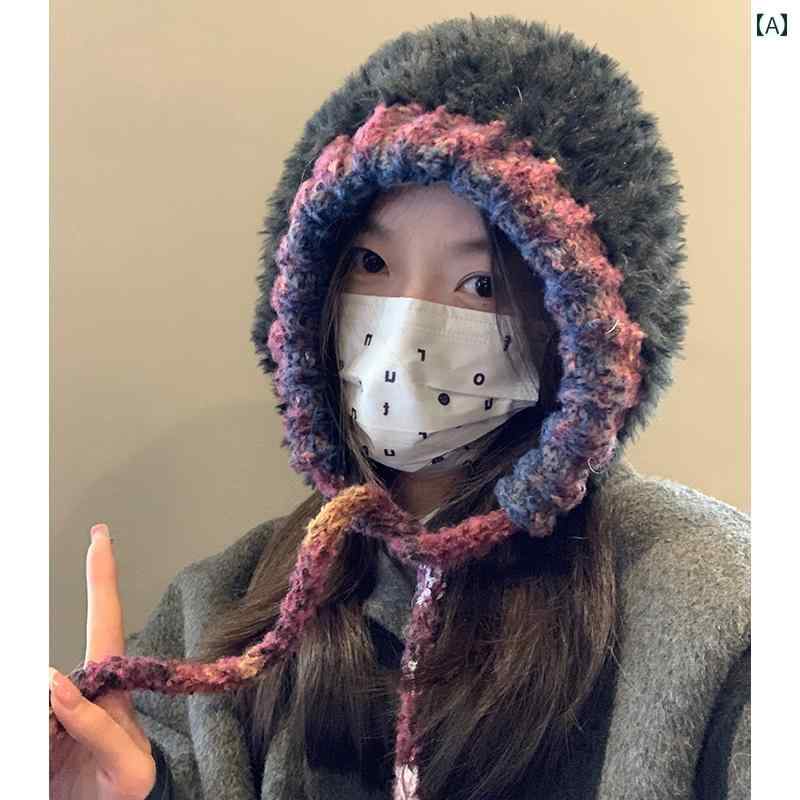 ニット帽 レディース 秋冬 厚手 暖かい かわいい ウール 小顔効果 ブラック ホワイト キャメル 韓国