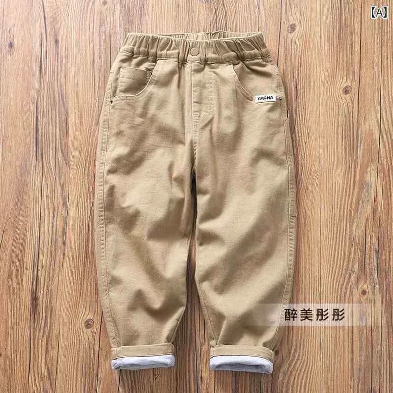 パンツ キッズ 子供服 男の子 秋冬 ズボン カジュアル キャメル ネイビー グリーン ボトムス