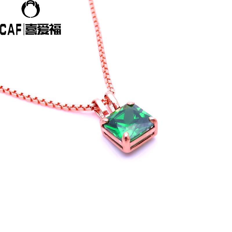 ネックレス レディース アクセサリー かわいい おしゃれ スクエア エメラルド チェーン ペンダント ゴールド｜おうち健康生活 15,041円