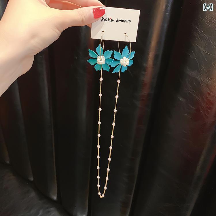 ネックレス ピアス レディース アクセサリー おしゃれ シンプル 花 シルバー イエロー ピンク