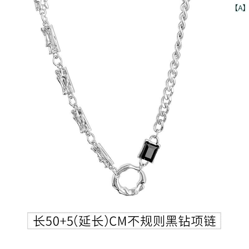 ネックレス メンズ アクセサリー ファッション おしゃれ ヒップホップ ストリート ペンダント ブラック ピンク