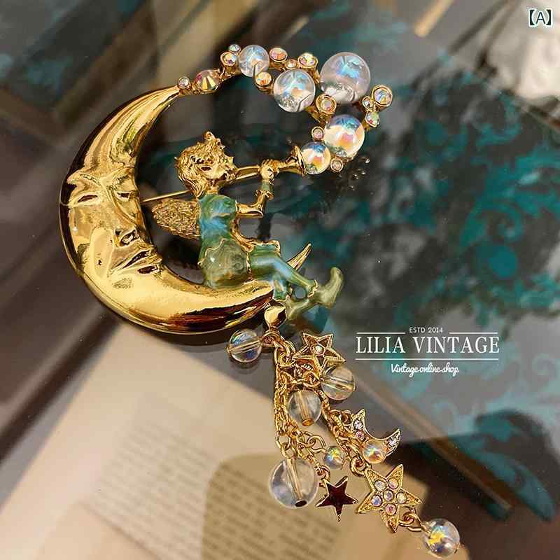 ブローチ ピン おしゃれ 天使の羽 レディース メンズ アクセサリー アンティーク ジュエリー カラフル バブル エンジェル｜おうち健康生活