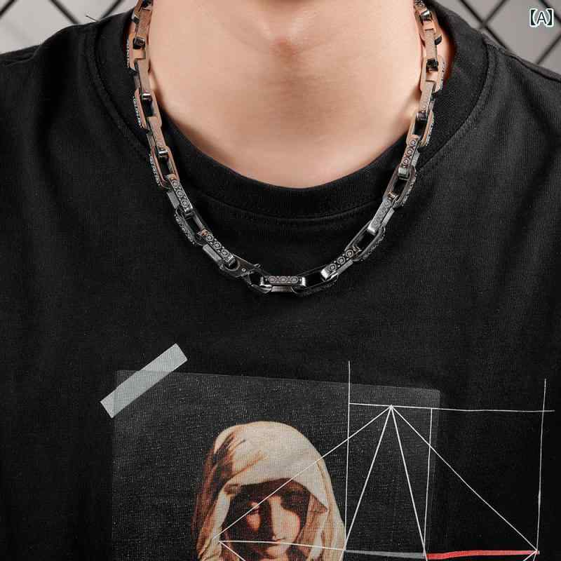 ネックレス メンズ アクセサリー チタン鋼 ヒップ ホップ キューバ チェーン 6,791円