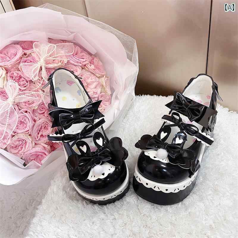 ロリータ 靴 かわいい 地雷系 レディース パンプス マーガレット ラビット 9cm