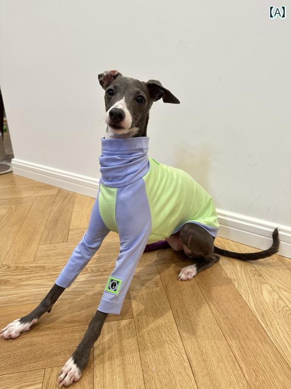 犬 服 ドッグ ウェア 春夏 薄手 涼しい カラー ブロック コットン Tシャツ ベストイタリアン スモール グレーハウンド ウィペット ベドリン トン テリア