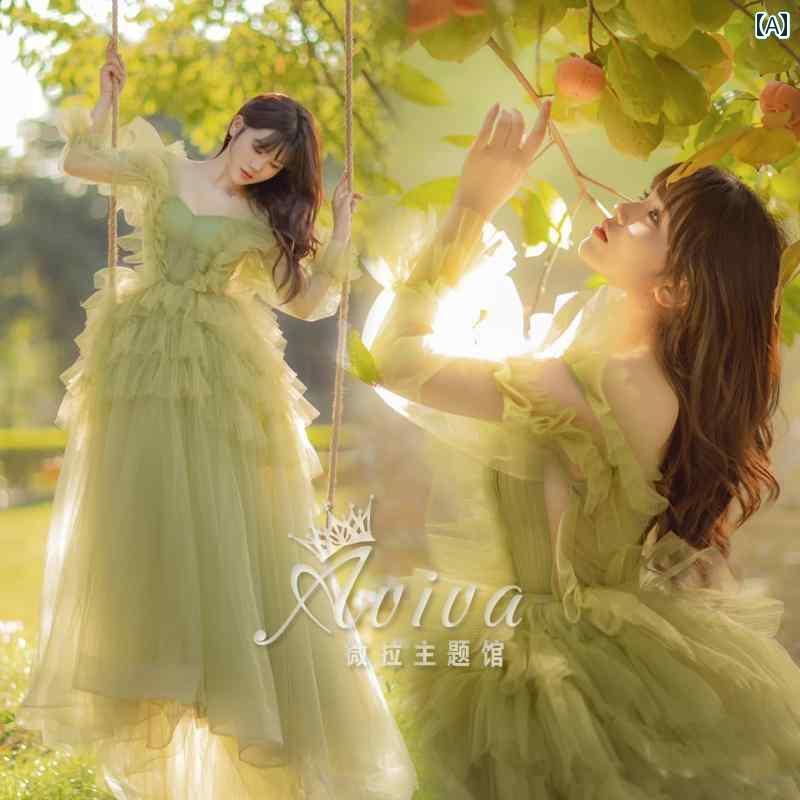 映画化 御召しもの 御召しもの 第八芸術 写真絵 でき事 心おぼえ コスプレ 百貨店 妖精 室外 フォレストグリーン 色つや ガーゼ 服