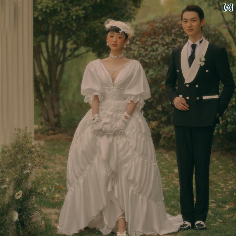 映画化 御召しもの 活動写真 写真絵 不死化 コスプレ 工芸 引き出物 レトロフレンチ 厚地の外套 繻子 パフ衣手 ウェデング 旅する 服