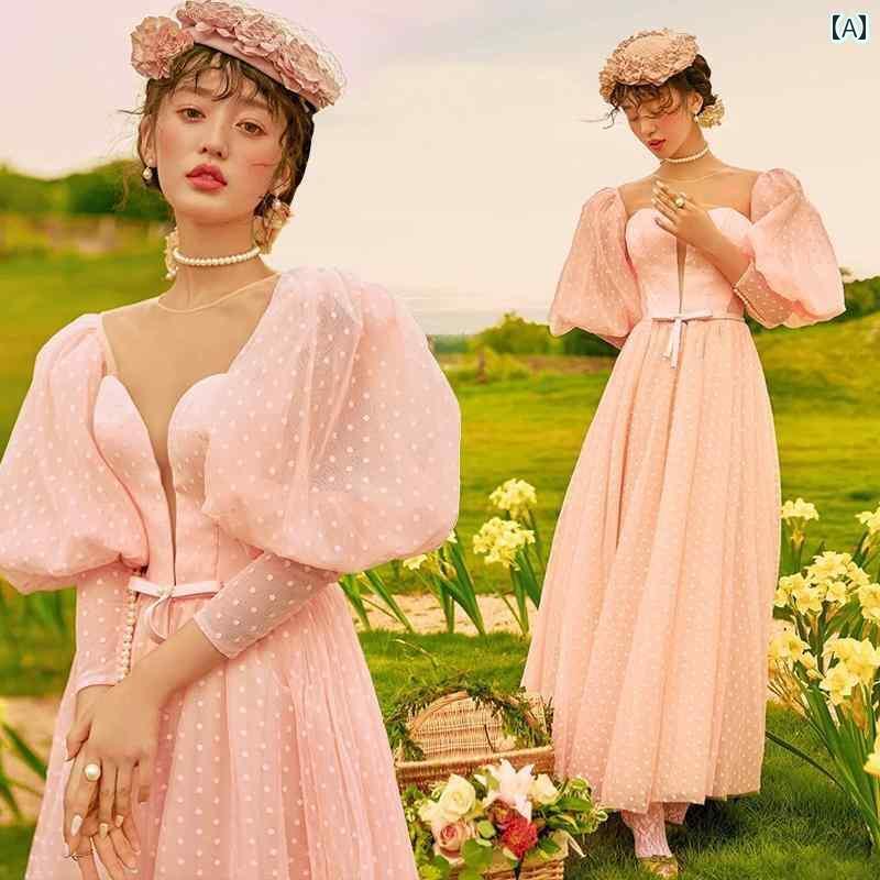 撮影 ドレス 写真 フォト 記念 コスプレ アート 思い出 ガーゼ 衣装 カップル 旅行 ガーゼ ピンク ウェデング 小さめ｜おうち健康生活