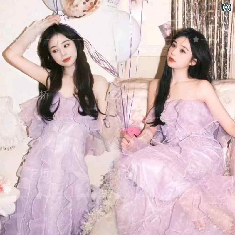 撮影 ドレス 写真 フォト 記念 コスプレ アート 思い出 優しい 女の子 女の子 女の子 プリンセス 衣装 韓国 絵画 誕生日