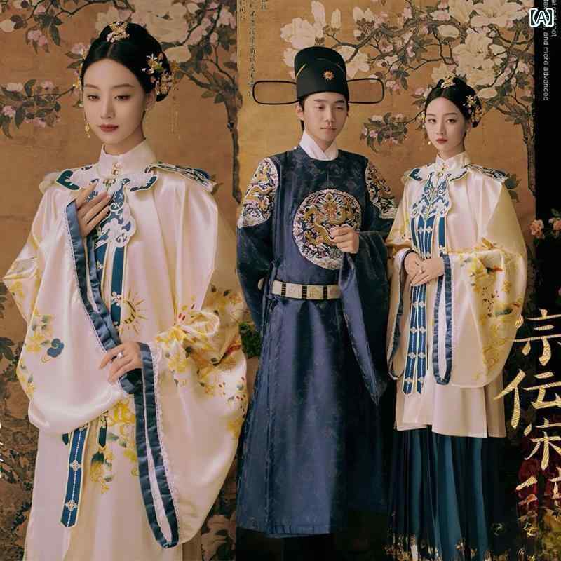 撮影 ドレス 写真 フォト 記念 コスプレ アート 思い出 明代 漢服 結婚式 中国 伝統 唐 スーツ レトロ 明代 結婚式 服