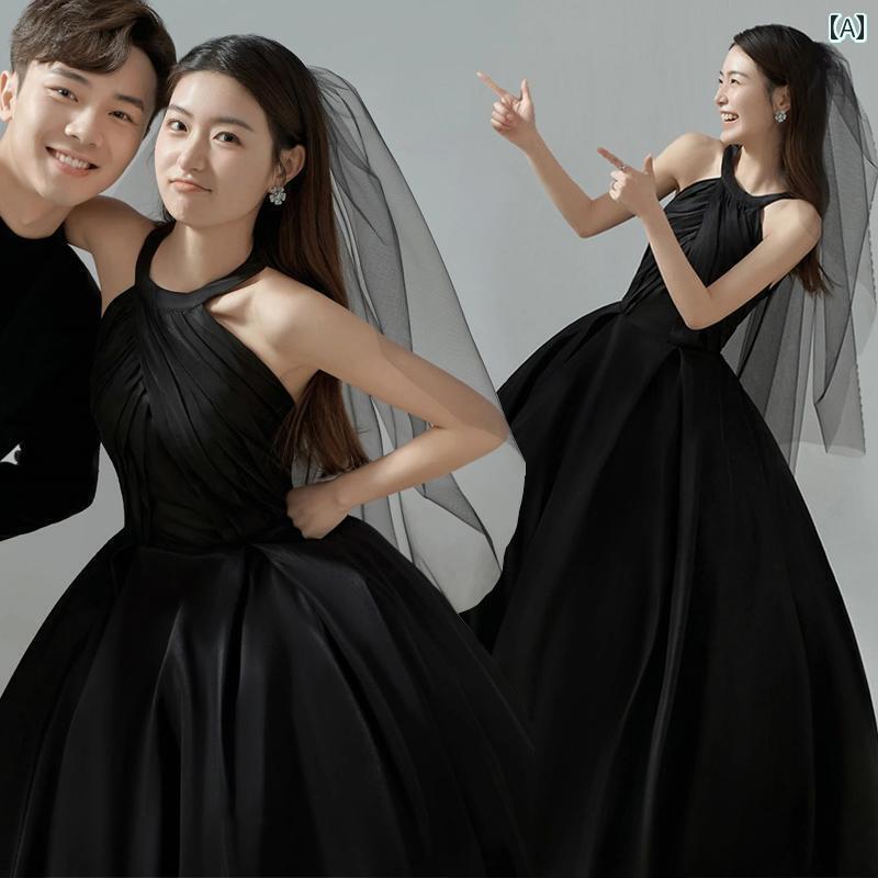 撮影 ドレス 写真 フォト 記念 コスプレ アート 思い出 衣装 雑誌 結婚式 カップル 黒｜おうち健康生活