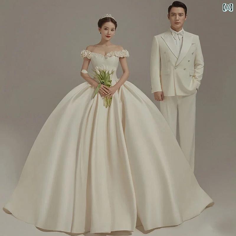 映画化 御召しもの 御召しもの 活動写真 写真絵 出来事 引き出物 コスプレ 服 韓国 華燭の典 二人組 屋内 姫御前 お花 パール 繻子