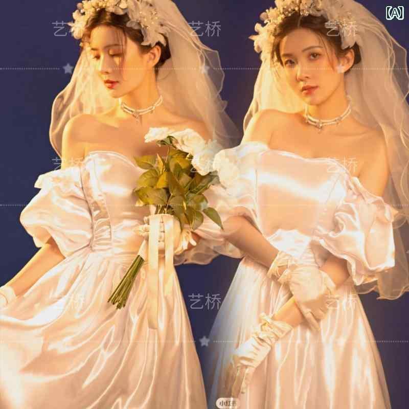 撮影 衣装 ドレス 写真 フォト イベント 思い出 コスプレ レトロ フランス 女の子 女の子 軽量 涼しい ウェデング 80年代 アンテーク 宮殿 アート｜おうち健康生活