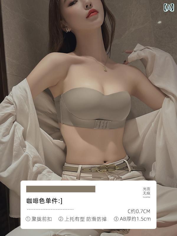 レディース 下着 インナー 学期に 嬉いも 貧乳 ストラップレス プッシュアップ 滑りにくい ドレス ラップ チューブ トップスス インビジブル ブラ