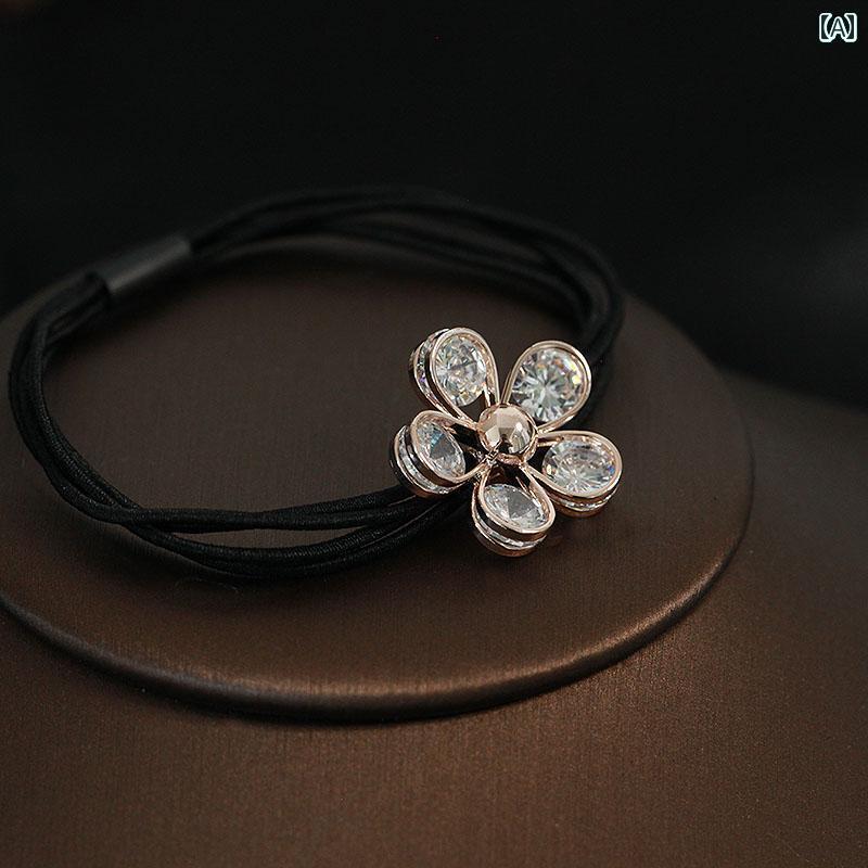 レディース アクセサリー 花 ヘッド バンド ヘア バンド 大人 ゴールデン ヘア 韓国 多彩 ポニーテール