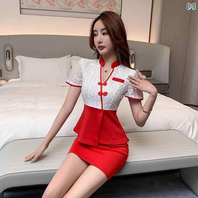 キャバ ドレス セクシー ミニスカート マッサージ セラピスト ユニフォーム 制服 スパ 健康 スーツ スリム サウナ スパ