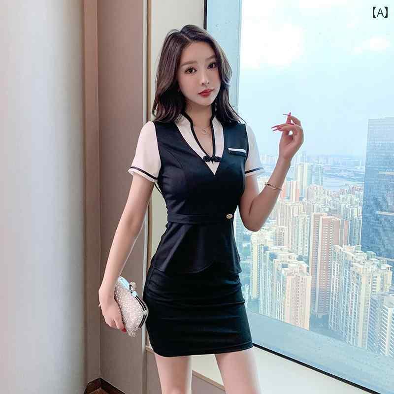 キャバ ドレス セクシー ミニスカート マッサージ セラピスト ユニフォーム 制服 スパ スパ ヒップ スーツ エステ クリニック