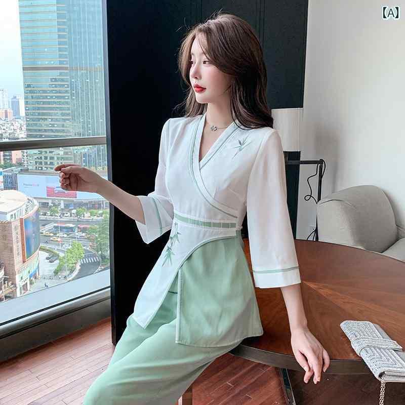 美容院 フットバスマッサージ 制服 レディース 秋冬 か細い フット サウナ スパ ダイエット・健康-リラックス・マッサージ用品