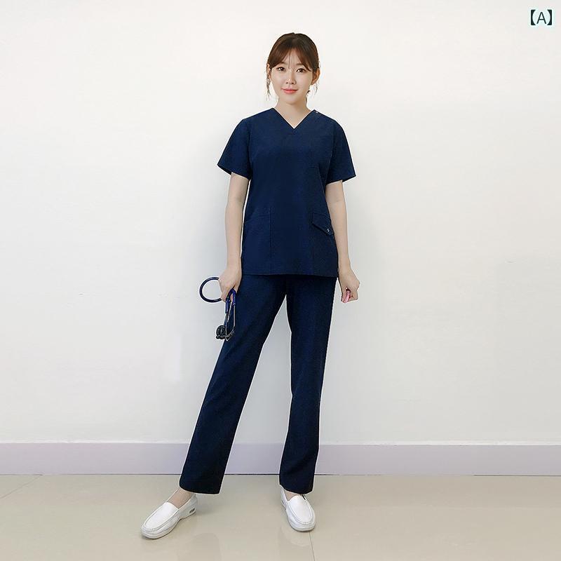 ナース ユニフォーム 制服 クリニック レディース 韓国 メンズ 手術 ガウン セパレート 歯科 形成 手術 スクラブ ペット 病院 隔離 手洗い 服 セット