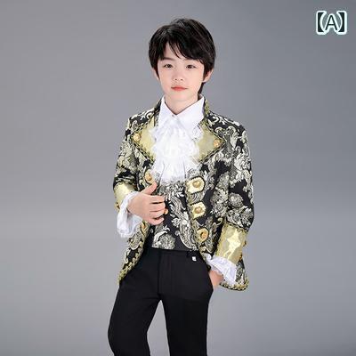 舞台衣装 男の子 キッズ 子供 ハロウィン コスプレ 発表会 正装 子供 宮殿 ドレス クリスマス ドラマ 演奏 服 ピアノ 演奏 服 スーツ