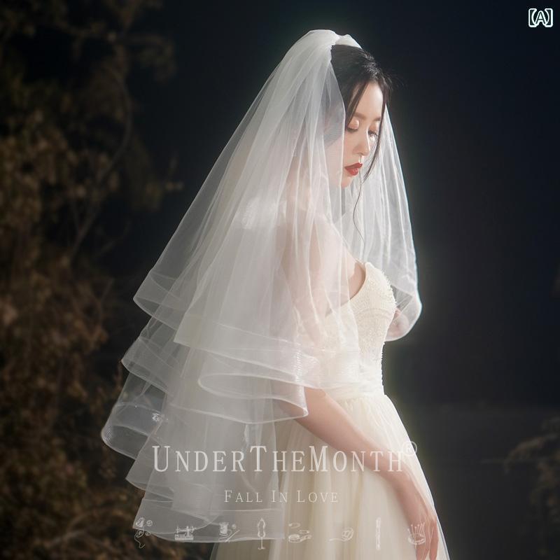 ブライダル アクセサリー 小物 ウェディング 結婚式 パーティー 婦 花嫁 舞台 小道具 コスプレ 恋 ドレス ベール 写真 結婚 自 撮り 旅行 写真 ベール ヘア アクセサリー