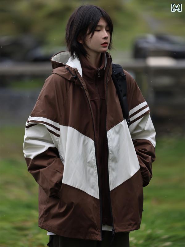 冬 アウトドア スキーの板お召しもの フリースライナー 生あたたかい 防風 スリー壱 上衣