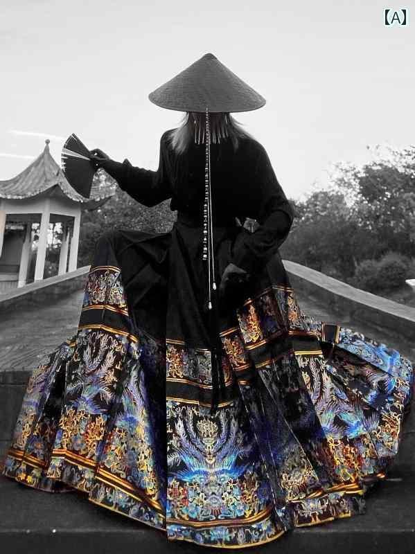 メンズ チャイナ風 紳士服 チャイナ風 明 馬顔スカート 秋 感 漢服 清涼感 キュロット