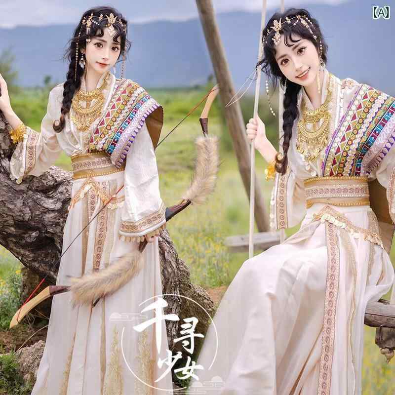撮影 ドレス 写真 フォト 記念 コスプレ アート 思い出 レトロ 王女 刺繍 紫 オフ ホワイト 楼 蘭 王女 エキゾチック
