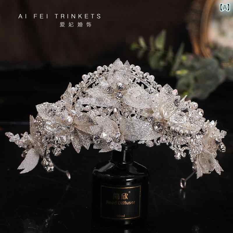 ブライダル ヘッドアクセサリー 結婚式 ウェディング パーティー 婦 花嫁 舞台 小道具 コスプレ クラウン 帽子 ドレス フェアリー 美しい クラウン