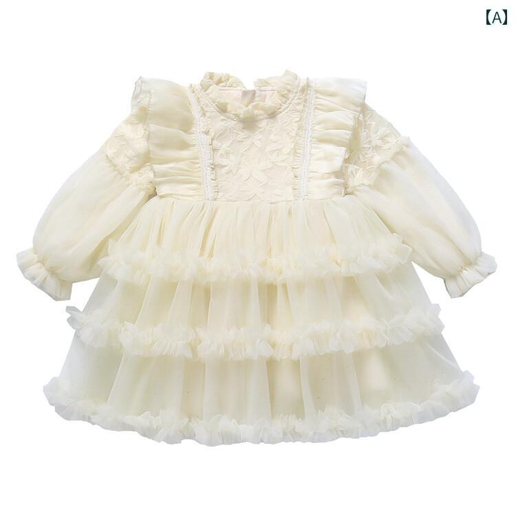 赤ちゃん服 お嬢さん キッズ 愛くるしい 格好のいい お嬢さん 春 メッシュ 長袖 フライング 捩り ラウンド首っ玉 スピード競技 御姫様 生まれ落ちる日