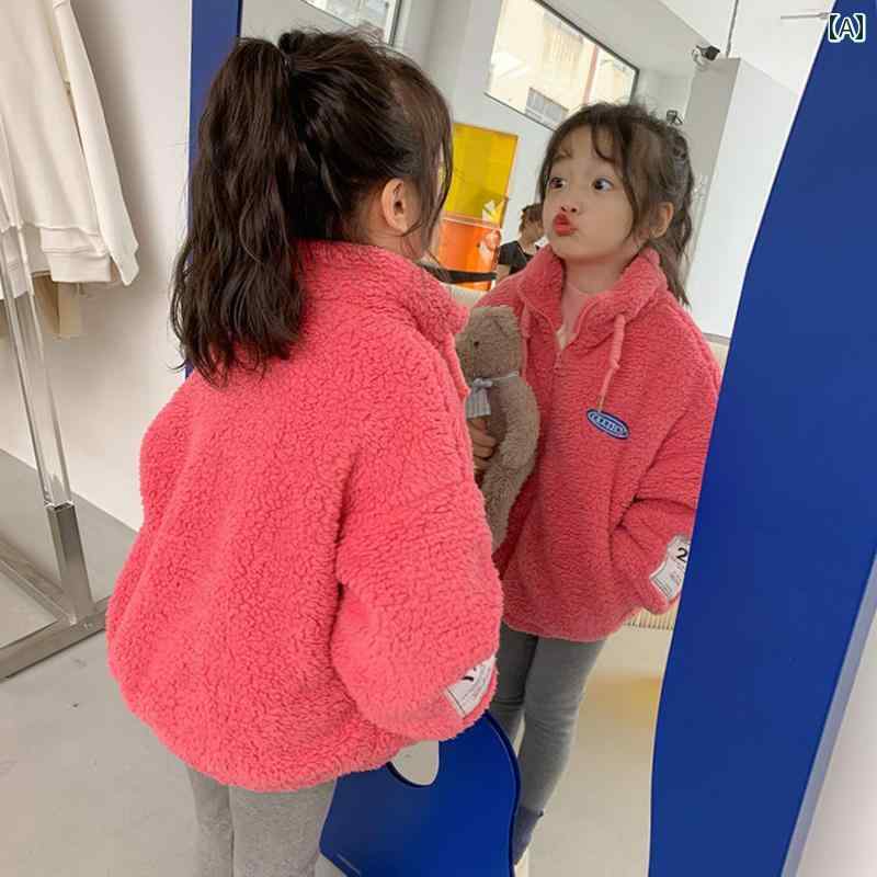 子供服 女の子 キッズ かわいい おしゃれ 起毛 キルティングコート 冬 スタイリッシュ 韓国 ベビー 冬 厚手 暖かい トップス