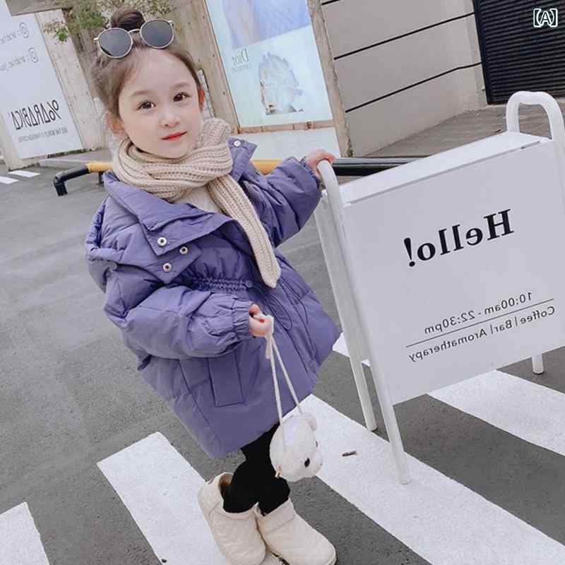 子供服 女の子 キッズ かわいい おしゃれ 綿詰め 冬 新 厚手 暖かい 綿詰め 赤ちゃん フード コート 綿詰め ジャケット